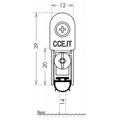 Автоматический Armadillo порог EASY TREND SQ cod. ASTDSQ, B4/930