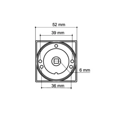 Ручка поворотная WC-BOLT BK6/SQ-21MWSC-33 Итальянский тисненый