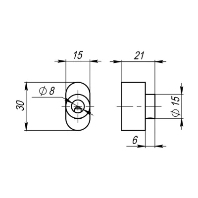 Вертушка на цилиндр CB-S-CP-8 хром