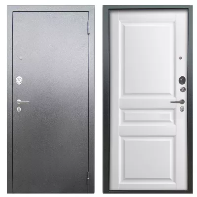 Люкс 3К Серебро Антик | Каролина белая эмаль soft