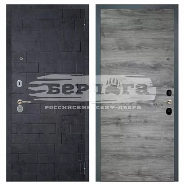 Двери Берлога XS 2П Лабиринт Серое Дерево