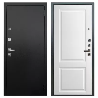 Люкс ПРО 3К Черный шелк | Соренто белая эмаль soft