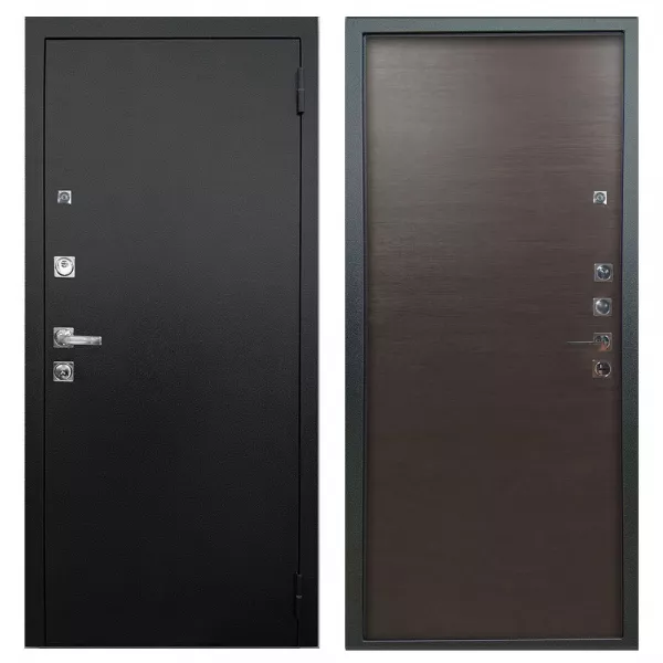 Взломостойкаяя Стальная дверь Люкс ПРО 3К Черный шелк | Элегант
