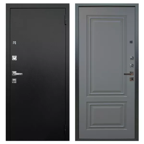 Взломостойкаяя Стальная дверь Люкс ПРО 3К Черный шелк | Элион Силк маус