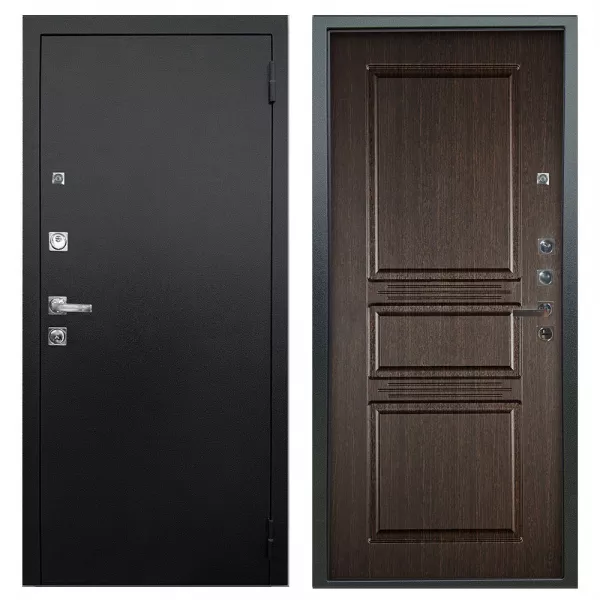 Входная дверь Люкс ПРО 3К Черный шелк | Сабина венге