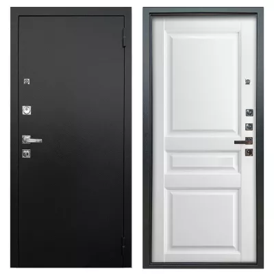 Люкс ПРО 3К Черный шелк | Каролина белая эмаль soft