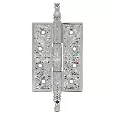 Дверная петля Extreza 6110 универсальная латунная 102x76x4 полированный хром F04 (1шт.)