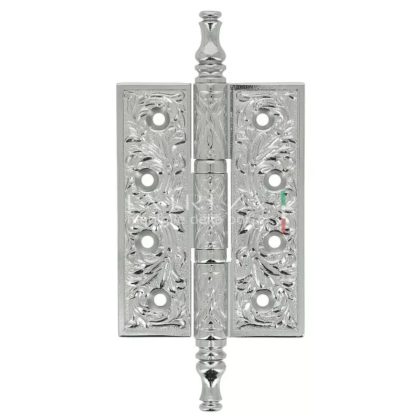 Дверная петля Extreza 6110 универсальная латунная 102x76x4 полированный хром F04 (1шт.)