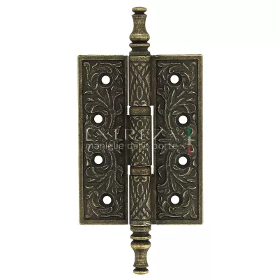 Дверная петля Extreza 6110 универсальная латунная 102x76x4 античная бронза F23 (1шт.)