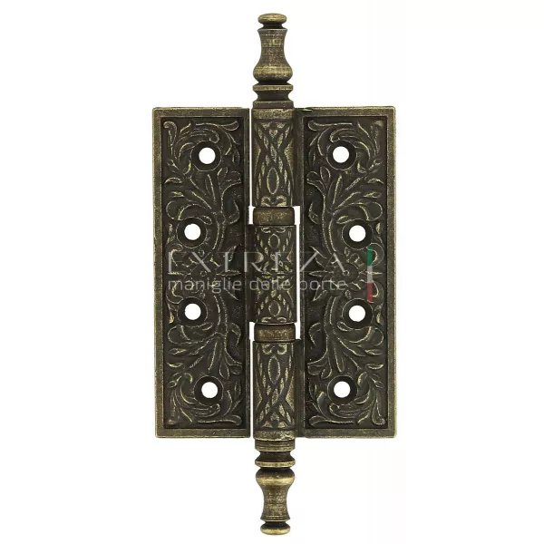 Дверная петля Extreza 6110 универсальная латунная 102x76x4 античная бронза F23 (1шт.)