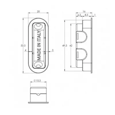 Планка ответная магнитная STV W7 белая