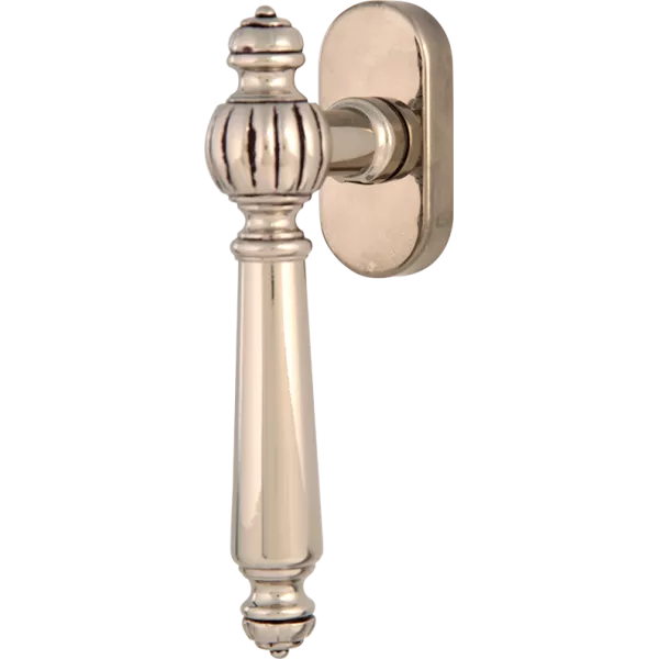 Оконная ручка 0235 Серебро + коричневый