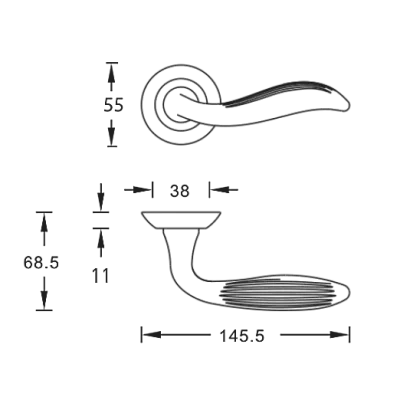 Дверная ручка ARCHIE S010 100BB античная бронза
