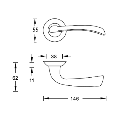 Дверная ручка ARCHIE S010 151BB античная бронза