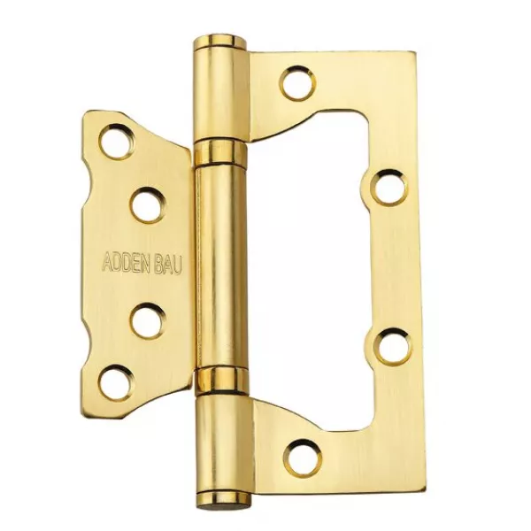 Накладные петли ADDEN BAU 100X75X2.5 BUT SATIN GOLD Матовое золото