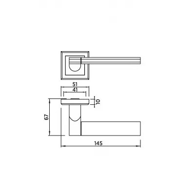 Ручка BUSSARE ELEVADO A-63-30 CHROME/S.CHROME (никель)