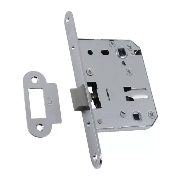 Защёлка сантехническая с пластиковым язычком PLAST50/70 CHROME (хром блестящий)