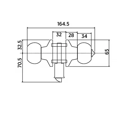 Ручка BUSSARE 67-01 CHROME шариковая, ключ/завёртка (хром блестящий)