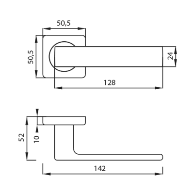 Дверная ручка ARCHIE S040 13099 хром матовый