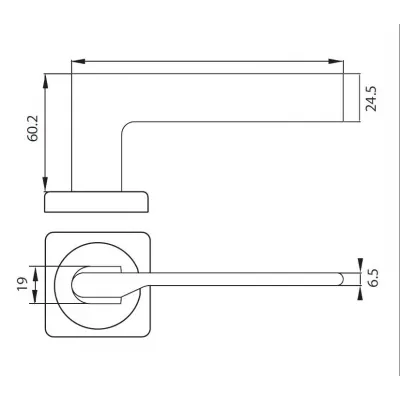 Дверная ручка ARCHIE S040 12799 хром матовый