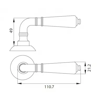 Дверная ручка ARCHIE S010 173BB античная бронза