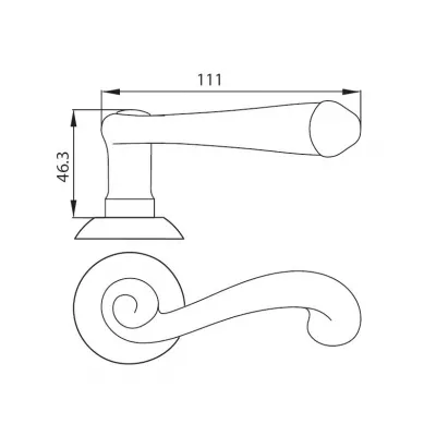 Дверная ручка ARCHIE S010 171BB античная бронза