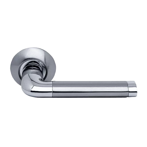 Дверная ручка на круглой розетке ARCHIE SO1O 47HH, Цвет Никель белый