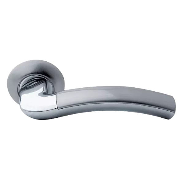 Дверная ручка на круглой розетке ARCHIE SO1O 59HH, Цвет Никель белый