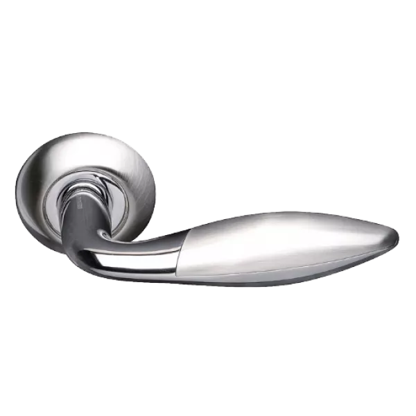 Дверная ручка на круглой розетке ARCHIE SO1O 95HH, Цвет Никель белый