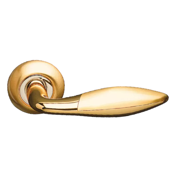 Дверная ручка на круглой розетке ARCHIE SО1О 95II, Цвет Золото матовое