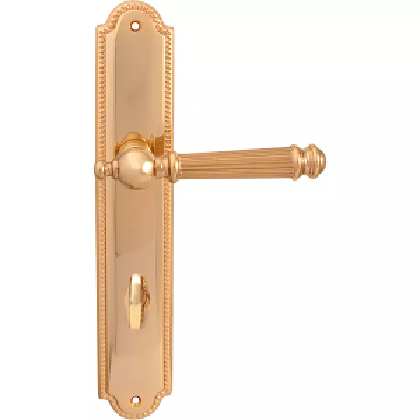 Дверные ручки на планке Melodia 102/458 Wc Veronica Полированная латунь