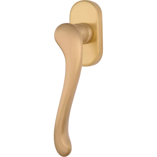 Оконная ручка 0129 Palma Матовая латунь/латунь