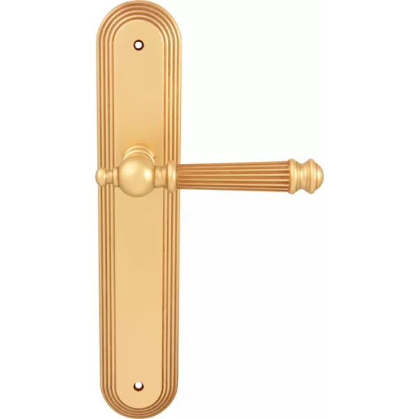 Дверные ручки на планке Melodia 102 Veronica Pass на пластине Demetra Французское золото