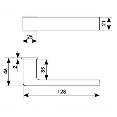 HORIZONT-SM CSA, ручка дверная, цвет - мат. хром