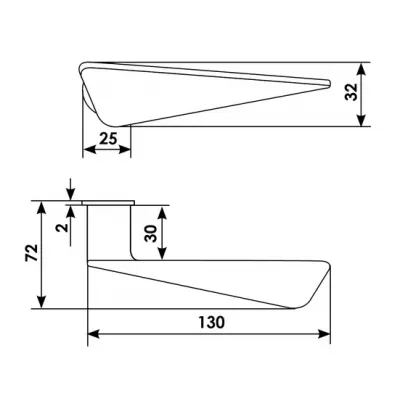 ZENIT-RM BIA, ручка дверная, цвет - белый