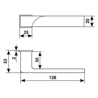 FIORD-SM CSA, ручка дверная, цвет - мат. хром