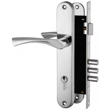 Замок цилиндровый с в комплекте с ручкой LOCKSET.9011 (SET F9011) CP хром
