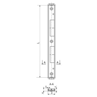 Ответная планка регулируемая PROFI 11.535 левая /151:182/