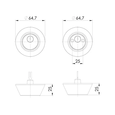 Замок врезной DK.001 ET BL черный