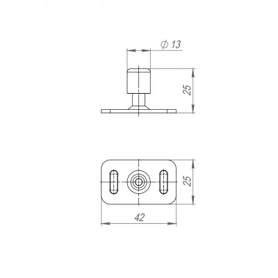 Нижний направляющий ролик Comfort-PRO / telescope