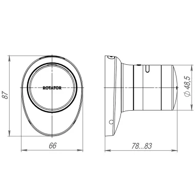 Электронный замок ROTATOR EL.RT01.01 SC матовый хром