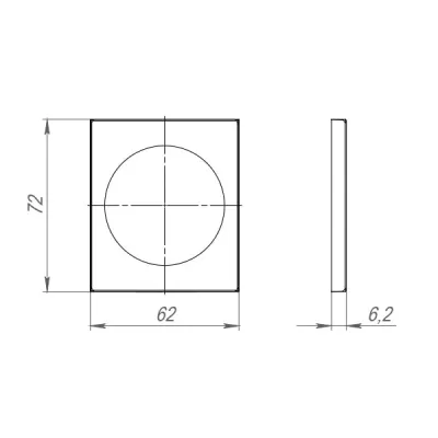 Декоративная накладка SLIM DS.RT01.08 BL черный