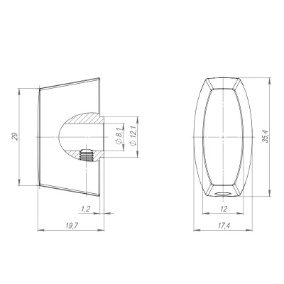 Вертушка на цилиндр CB-Slim CP-8 хром