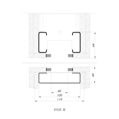 Комплект для обрамления пенала SLD.Comfort-PENAL frame BL