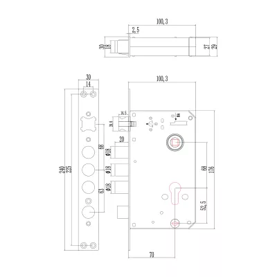Электронный замок Sanyo D300 Tuya DM70 с WiFi, с распознаванием лиц, черный