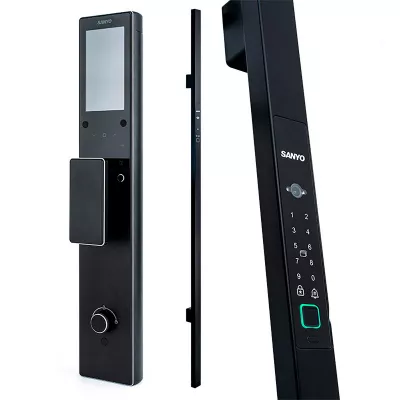 Электронный замок Sanyo D501 Tuya DM70 с WiFi, ручка скоба 1800 мм, черный